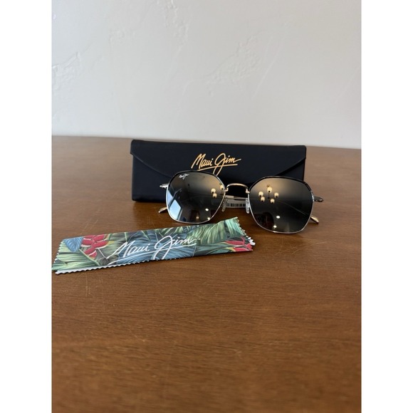 Maui Jim Accessories - MAUI JIM MOON DOGGY NEW 874-11B TITANIUM NEUTRAL GREY POLARIZED SUNGLASSES